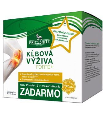 Priessnitz® Kĺbová výživa FORTE+ Glukozamín + Kolagény 180+90 tabliet